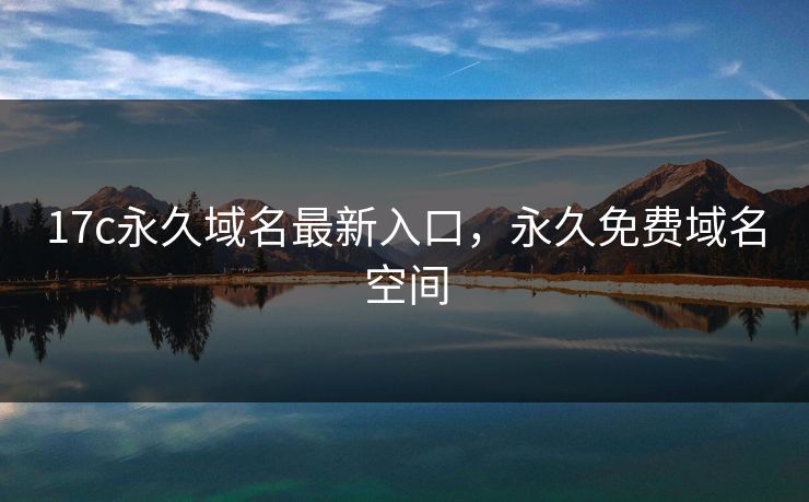 17c永久域名最新入口，永久免费域名空间